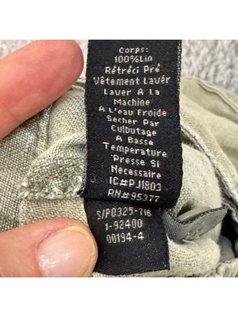 Sanctuary Terrain Crop Linen Size 26 Cargo Pants "Fatigue" Color Toggle Ankle - Picture 11 of 12